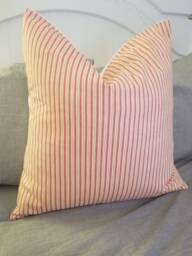 Ticking Stripe Pillow Cover Farmhouse Country Decor - thumbnail 1