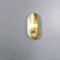 Ellipse Wall Lighting - Brass Matte Glass Lamp Vanity Light Fixture, Sconce, Lamp, , Small - thumbnail 3