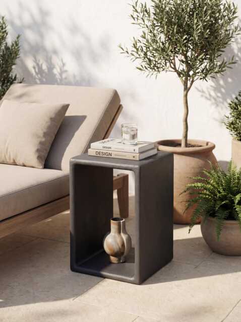 Luno Side Table, Micro Concrete Texture - image 1