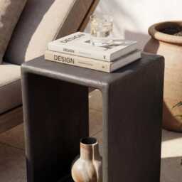 Luno Side Table, Micro Concrete Texture - thumbnail 2