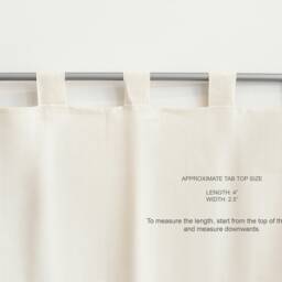 Tab Top Linen Curtain Panel, Farmhouse Style - thumbnail 2