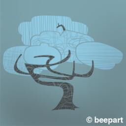 Mid Century Modern Tree Wall Decal, Vintage Style Decor, Bonsai Art, Free Shipping - thumbnail 2
