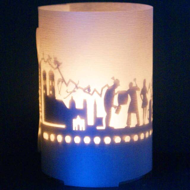 Munich Skyline Shadow Play Candle - Bavarian Souvenir Gift - image 1