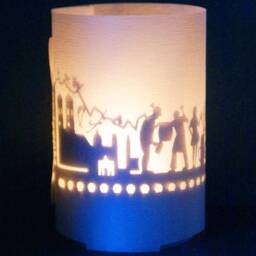 Munich Skyline Shadow Play Candle - Bavarian Souvenir Gift