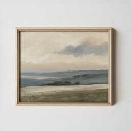 Sage Hills Poster, Rolling Landscape Wall Art, Neutral Country Print - thumbnail 4