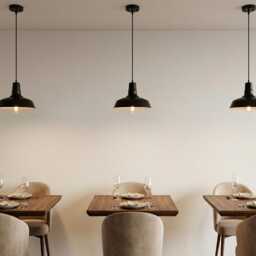 Matte Black Hanging Light, Industrial Pendant Lamp, Modern Ceiling Vintage Kitchen Lighting, Fixture Ceiling - thumbnail 3