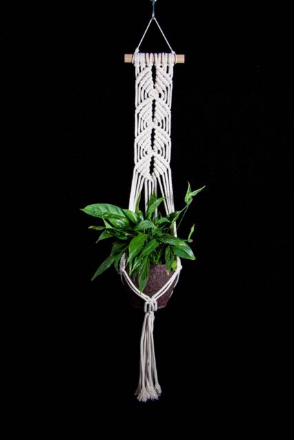 Macrame Plant Hanger Wall Hanging Planter Plant Pot Holder Bohemian Decor Boho Home Indoor Wall - image 1