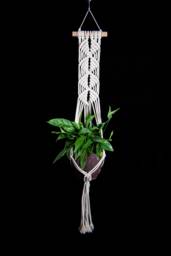 Macrame Plant Hanger Wall Hanging Planter Plant Pot Holder Bohemian Decor Boho Home Indoor Wall - thumbnail 1