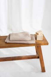 Washed Linen Towel Set, Sand Beige, Hand & Bath