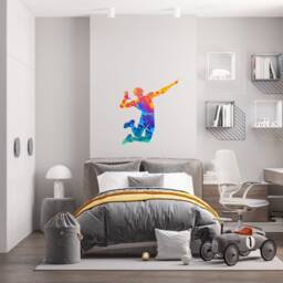 Basketball Wall Stickers , Art Gifts Boys Bedroom Decor Lover - Thevinylcreations - thumbnail 3