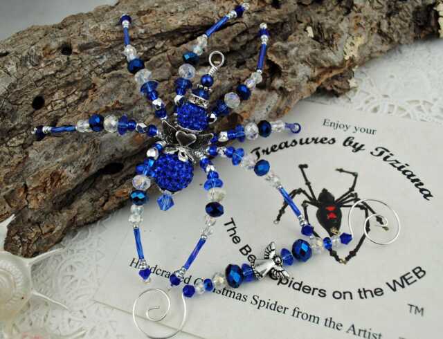 Celestial Crystal Guardian Love Suncatcher Angel Fairy Wings Good Luck Beaded Christmas Spider Legend, Ornament, Decoration - image 1