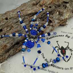 Celestial Crystal Guardian Love Suncatcher Angel Fairy Wings Good Luck Beaded Christmas Spider Legend, Ornament, Decoration - thumbnail 3