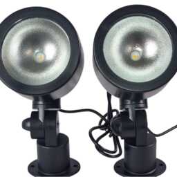 Solar Spot Light Ground Spike Garden Home Driveway Doorway 2Pcs With Panel - thumbnail 3