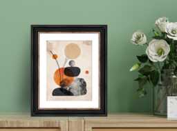 A2 A3 A4 A5 Black Photo Frame - Vintage Picture Wall Hanging Home Decor Antique Art Deco Fits With Mount White - thumbnail 1
