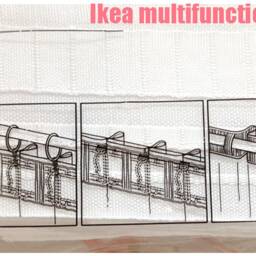 Plus Sign Cafe Curtain Window Valance/Curtains For Living Room/Window Treatment/Kitchen Bathroom Nursery Curtain-Custom Tie Up, Tab, Ikea Tape - thumbnail 4
