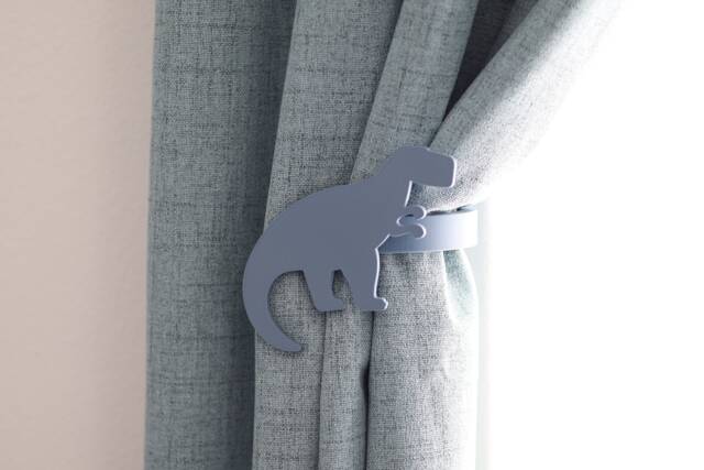 Dinosaur Curtain Holdback, Set Of 2 - Dino Themed Nursery Decor - image 1
