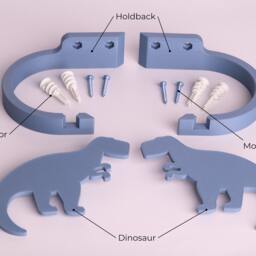 Dinosaur Curtain Holdback, Set Of 2 - Dino Themed Nursery Decor - thumbnail 3
