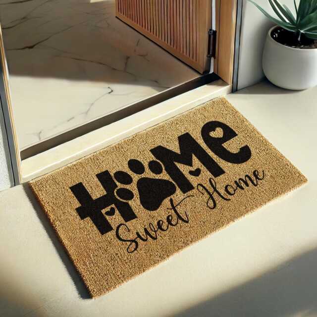 Home Sweet - A Classic & Cozy Doormat Perfect For Creating A Warm, Welcoming First Impression Custom New Gift Coir - image 1