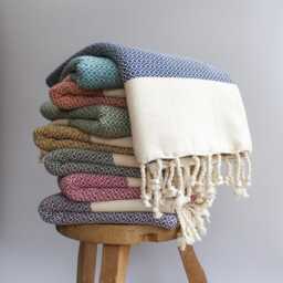Personalised Soft Cotton Throw Blanket - Handwoven Sofathrow 2nd Anniversary Gift Christmas Gift - thumbnail 2