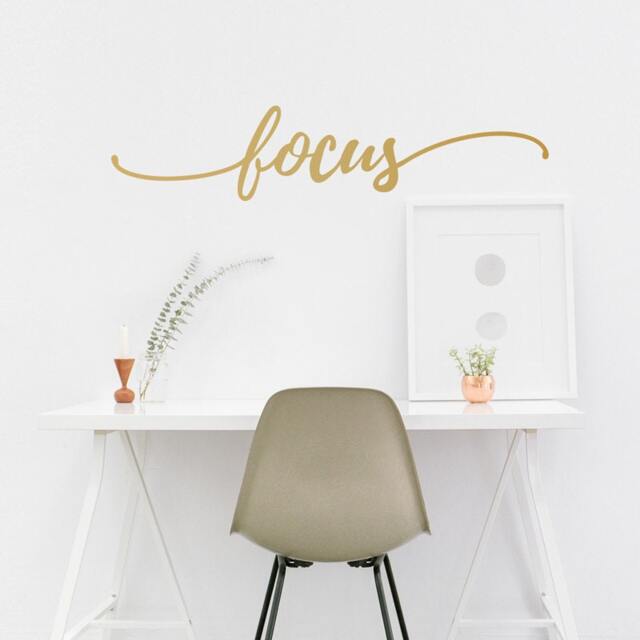 Focus Quote Vinyl Wall Decal - Inspirational Typography Art - image 1
