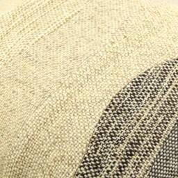 Natural Patchwork Pillow, 18x18, Wavy Rustic Cushion, White Cream Brown, Woolen Throw Fading Landscape 45x45 Sofa Pillow - thumbnail 2