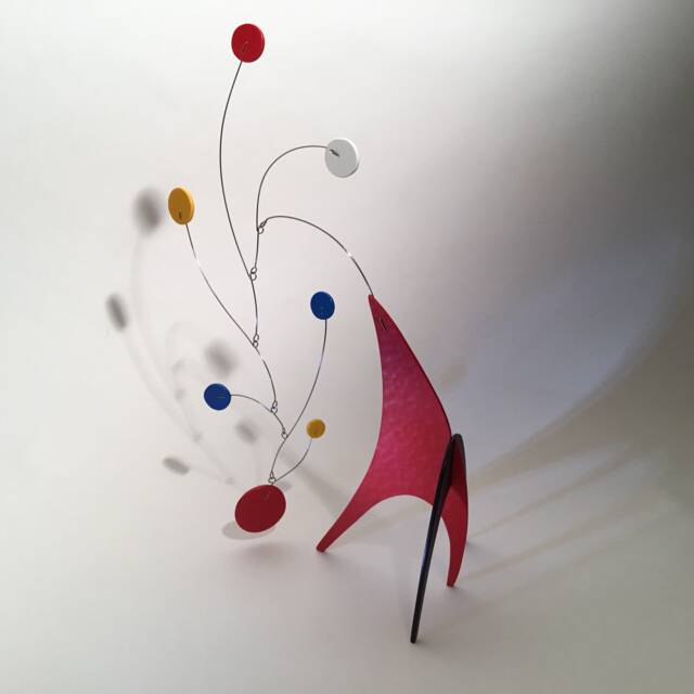 Small Modern Art Sculpture Mobile - Kinetic Tabletop Decor Tresor Home - image 1