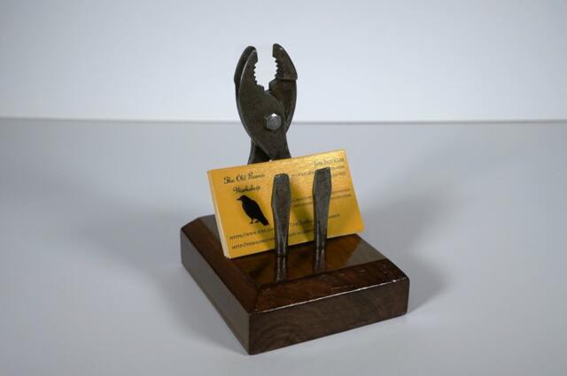 Business Card Holder Made From Upcycled Tools - image 1
