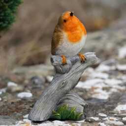 Sitting Robin Resin Statue Home Garden British Bird Sculpture Outdoor Ornament Robins Appear Gift
