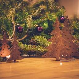Christmas Tree - Tea Light Decoration Advent Patina Garden Gift Jewelry - thumbnail 2