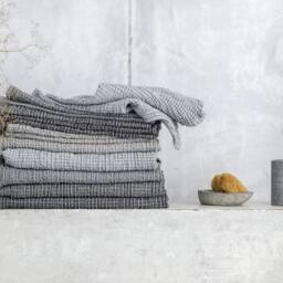 Set Of 2 Natural Hand Towels - Waffle Linen Cotton Towel Blend Beach For Bath - thumbnail 2