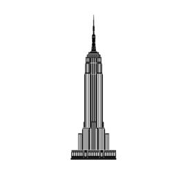 New York City Empire State Building - Wall Decal Custom Vinyl Art Stickers - thumbnail 2