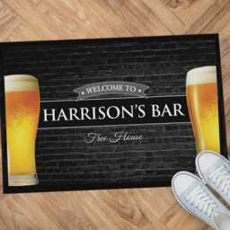 Personalised Bar Pub Door Mat - Pint Beer Door - Home Pub/Man Cave Accessories Decor - thumbnail 2