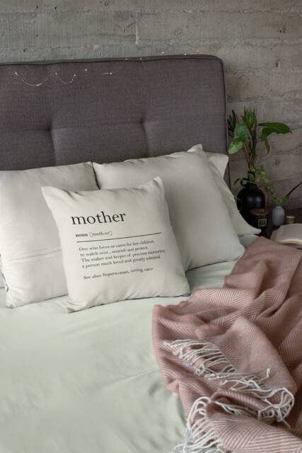 Mother Definition Cotton Canvas Cushion Cover - Gift For Mum - image 1