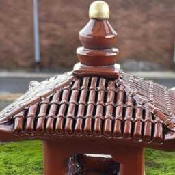 Japanese Lantern Pagoda Sculpture Concrete Statue Asian Ornament Handmade Zen Garden Decor Yard Art Pagoda Lover Gift - thumbnail 3