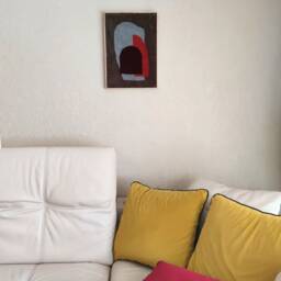 Tufted Abstract Wall Art With Wooden Frame - thumbnail 2
