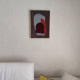 Tufted Abstract Wall Art With Wooden Frame - thumbnail 3