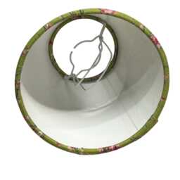 Green Floral Fabric Candle Clip Lampshade, Handmade Chandelier Shade - thumbnail 2