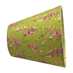 Green Floral Fabric Candle Clip Lampshade, Handmade Chandelier Shade - thumbnail 3