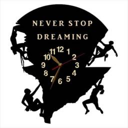 Climber Wall Clock, 12 Or 18 Inches Wood Non-Ticking Alpinist Gift, Large, Rock Climbing Gifts - thumbnail 1