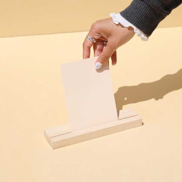 Sleek Wooden Business & Jewelry Card Display - Perfect For & Displays - image 1