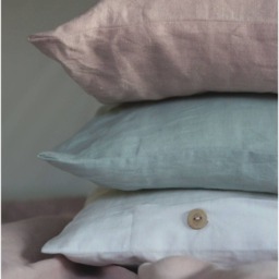 stonewashed Linen Pillowcases With Wood Buttons, Pillow Cover To Bedding Set - thumbnail 4