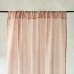 Sheer Linen Cafe Curtain, Short Window Curtains, Rod Pocket Kitchen Curtain Panels - thumbnail 4