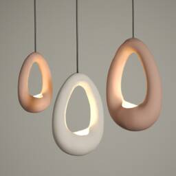 Soft Organic Artisan Ceramic Drop Form Chandelier For Contemporary Luxury Spaces - Naaya Light Drop - thumbnail 4