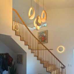 Soft Organic Artisan Ceramic Drop Form Chandelier For Contemporary Luxury Spaces - Naaya Light Drop - thumbnail 3