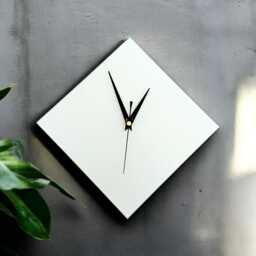 Minimalist Modern Contemporary Red Diamond Wall Clock 28cm, Silent Non-Ticking - thumbnail 4