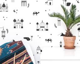 Arabian Village Wall Decals - Nursery Decals, Kids Room Desert Decor, Stickers - thumbnail 1