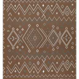 Beige & Blue Kilim Rug Recycled Cotton, Non-Slip Boho Carpet - thumbnail 3