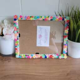 Colourful 3D Acrylic Flower Photo Frame 5 X 7 Inches - thumbnail 2