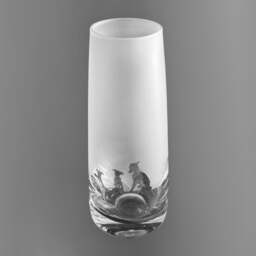 Whippet Vase - 15cm Crystal Glass Bud Vase With Whippet Frieze Design - Gift For Owner - thumbnail 1