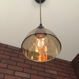 "Industrial Pendant Light -Black 6"" Smoked Glass Cone Shade With Patented ""Huila Connectors" - thumbnail 3